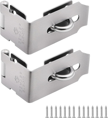 Hasp Latch 2 Pack, 90 Degree Solid 304 Stainless Steel File Cabinet Lock Desk Dr