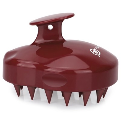 FREATECH Massager Shampoo Brush with Soft Silicone 1 Unité (Lot de 1), Red