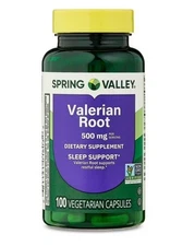 Spring Valley Valerian Root Capsules 500 mg 100 Count