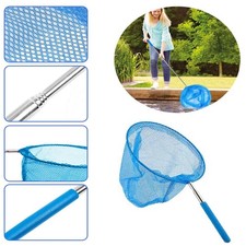 Swimming Pool Debris Leaf Skimmer Mesh Net 3 Way Cleaning & Telescopic Pole