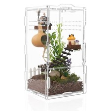 Vertical Acrylic Reptile Terrarium Enclosure for Tarantulas, Lizards, Geckos