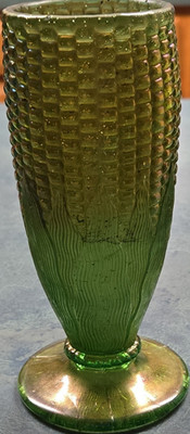 carnival glass corn goblet 