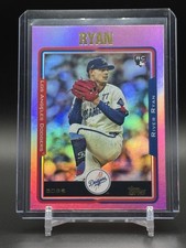 River Ryan 2025 Topps Archives Pink Foilboard #210 RC Los Angeles Dodgers