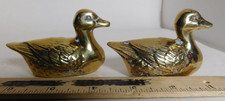 Ducks lot of 2 Brass Figurines Aprox 3,25