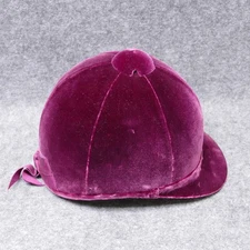 Beval Saddlery Lock & Co London 6-7/8 Burgundy Velvet Women Riding Hat Helmet