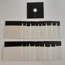5.25" Floppy Diskettes Lot Of 20 In Sleeves Unbranded New Open Box