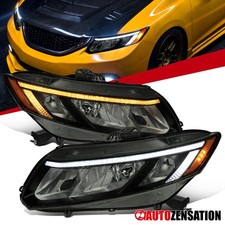 Smoke Fit 2012-2015 Honda Civic Sedan 12-13 Coupe Headlights Led Strip Headlamps