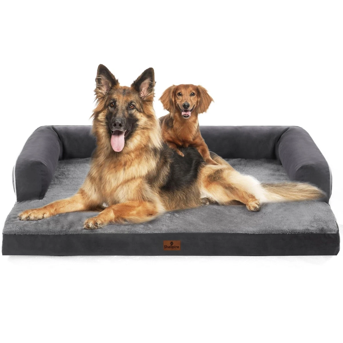 Orthopedic Dog Bed Memory Foam Dog Couch Bed Comfy Bolster Pet Bed
