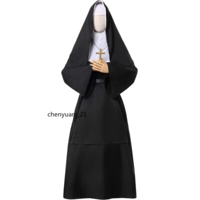 Nun s Habit Outfits ComicCon The Nun Halloween Fancy Dress Suits Cosplay Costume