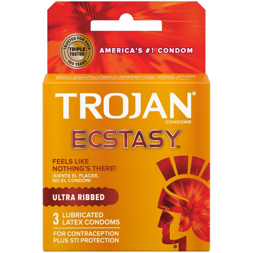 Trojan Ultra Ribbed Ecstasy UltraSmooth Lubricated Latex Condoms | eBay Trojan Ultra Ribbed Ecstasy UltraSmooth Lubricated Latex Condoms | eBay