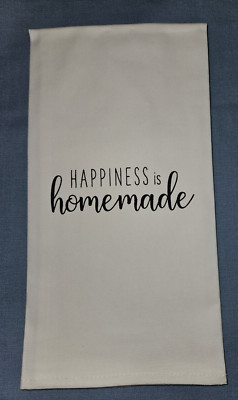 MICHAEL GRAVES Kitchen dish hand towel ~Happiness is Homemade~ Cotton