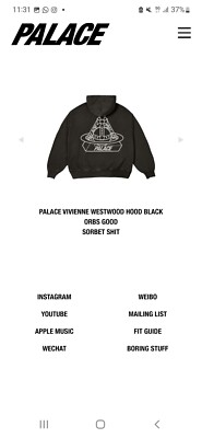 Palace Vivienne Westwood Orb Tri Ferg Hood Hoodie Black