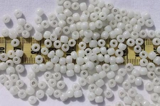 5/0 Old Time Vintage Venetian Greasy White #2 Seed Beads/1oz