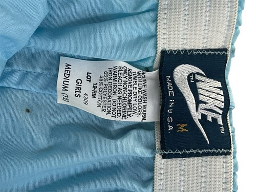 vintage nike blue tag girls shorts youth size medium 12 NOS NWT 80s made in USA - Picture 4 of 5