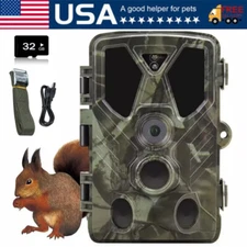 SUNTEK 36MP 4K Video Wildlife Camera Trail Game Cam IR Night Vision Trap+32GB