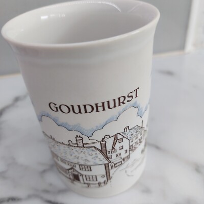 Dunoon Feinsteinzeugbecher unbenutzt GOUDHURST Kent The Vine Inn Etikett noch angebracht
