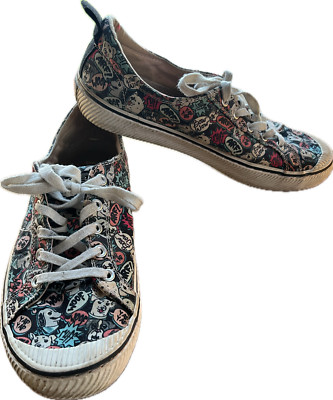 Skechers Bobs B Wild Happy Yappy Canvas Lace Up Shoes Womens Size 9 .Retro