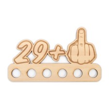 Geldgeschenk „Mittelfinger" zum 16. - 85. Geburtstag aus Holz für Männer