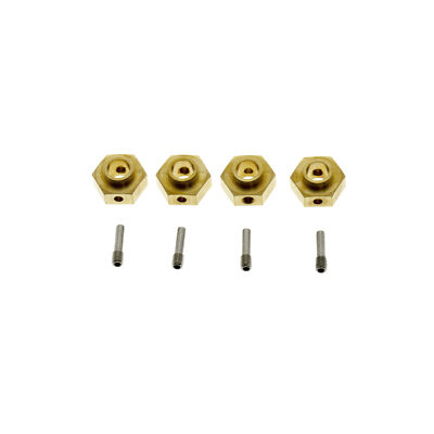 4 * Messing 12 mm Rad Sechskant verlängerter Adapter für 1/10 RC Auto axial SCX10 III AXI03007