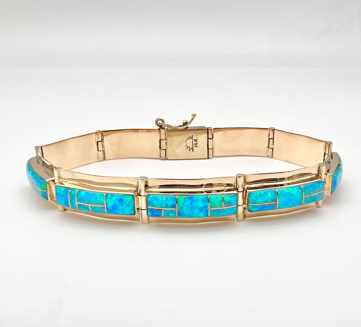 One Of The Most Artistic Vintage Native American Navajo Turquoise Inlay Sterling Silver Bracelet One Of The Most Artistic Vintage Native American Navajo Turquoise Inlay Sterling Silver Bracelet