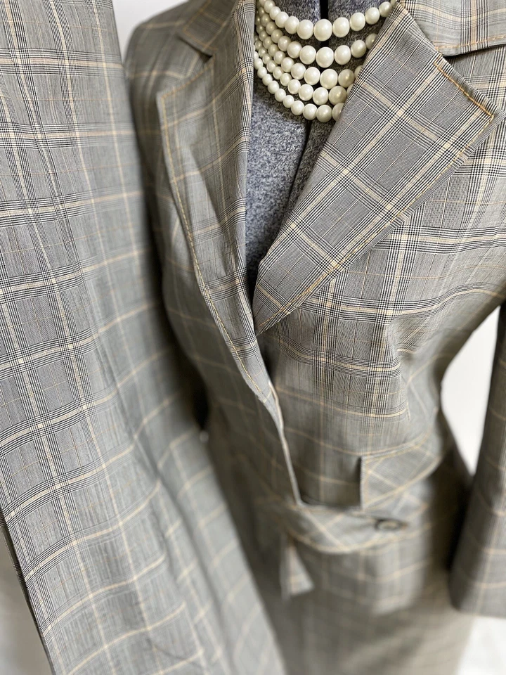 NEW LES COPAINS Skirt Suit Pant Size 8 Fabric Made By Loro Paina In Italy $565 - Image 4 of 4