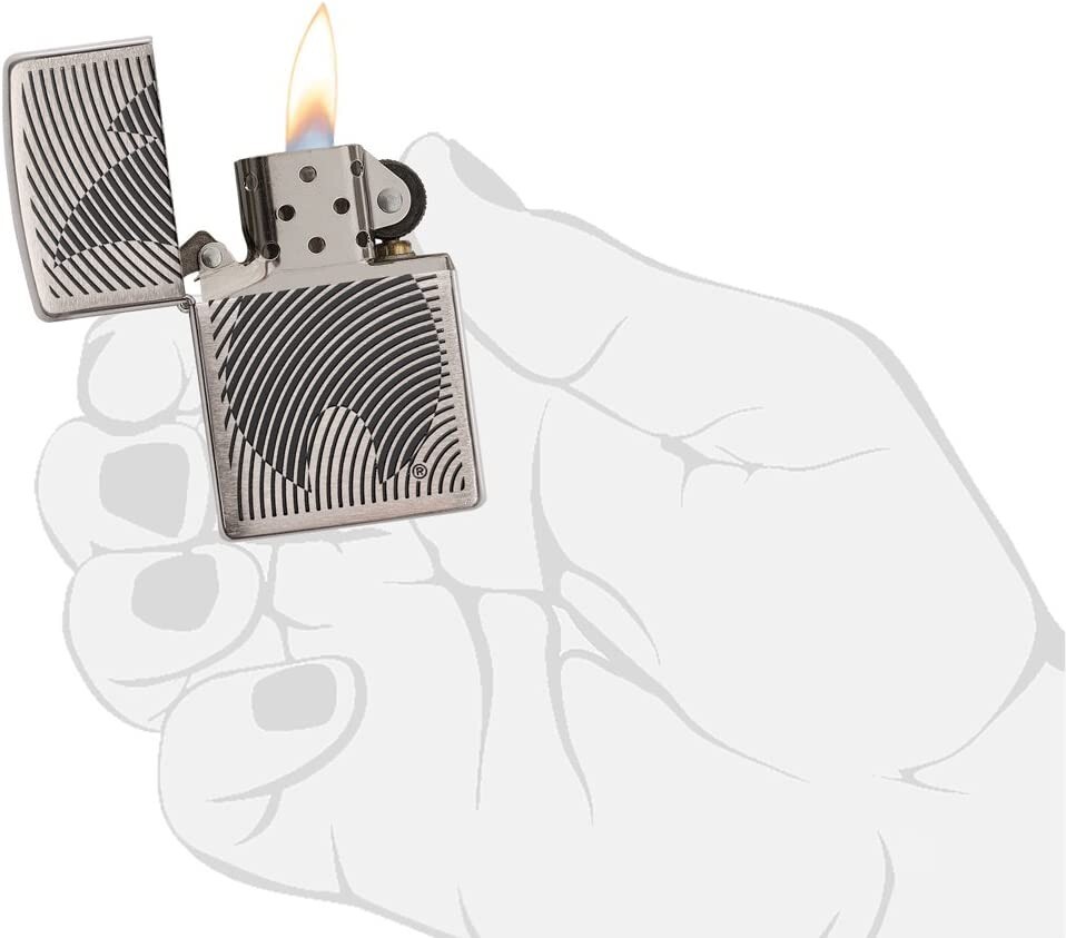 Zippo 29429 Illusion Flame Brushed Chrome | eBay