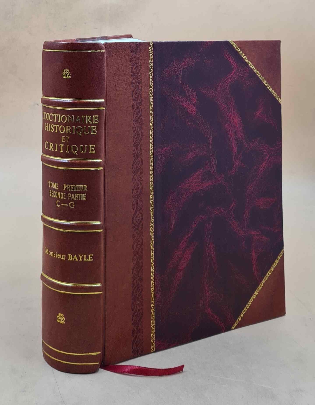 Historical and Critical Dictionary by Monsieur Bayle - Leather Bound Volume 2