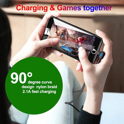 Right Angle Charger Wire Micro USB Type C Cable Data Cable Fast Charging Cable - Zdjęcie 6 z 14