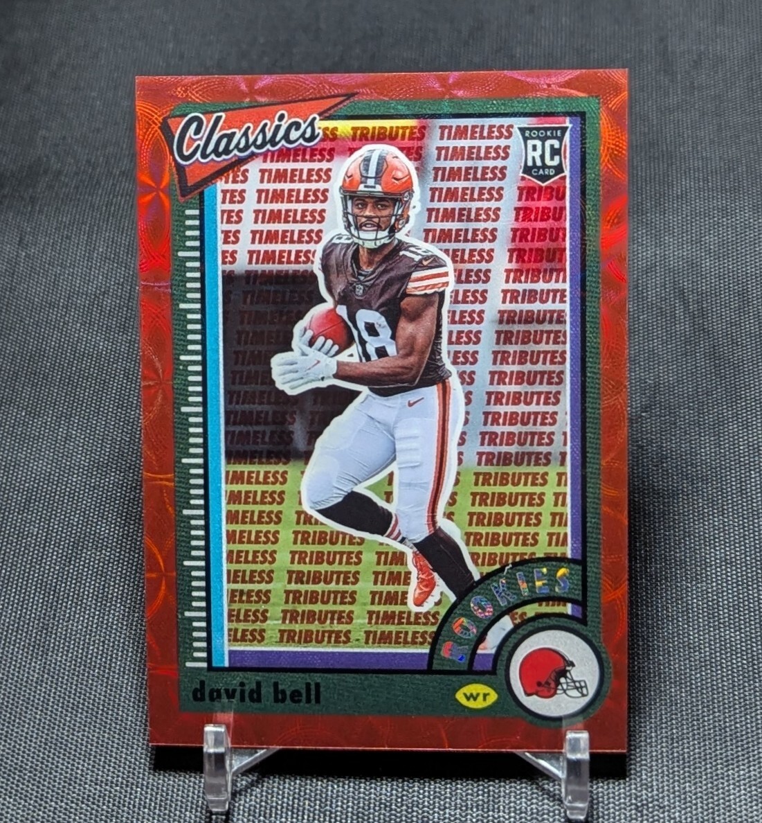 David Bell Red Timeless Prizm SSP /35 Rookie RC 2022 Classics Card #178 Browns