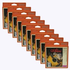 10Set Alice Acoustic Guitar Strings Hexagonal Core Phosphor Bronze Wound AW436SL