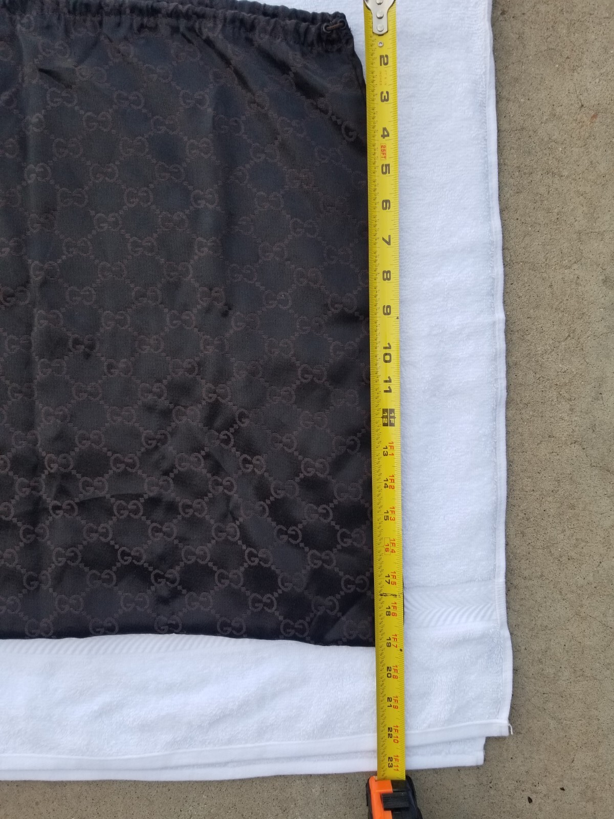 Gucci Brown Monogram Large Drawstring Dustbag Sto… - image 4