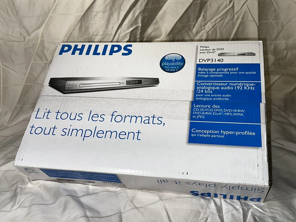Philips Progressive Scan DVD Player, DivX Remote Control (DVP3140) -NEW Open Box - Image 4 of 4