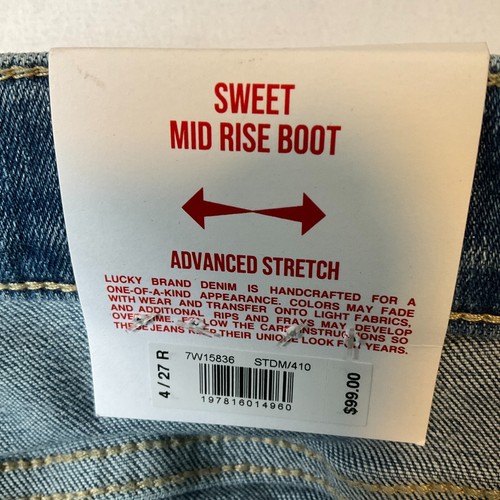 Lucky Brand Denim Jeans Womens Size 4/27R Blue Sweet Mid Rise Boot Cut Stretch - Picture 4 of 24