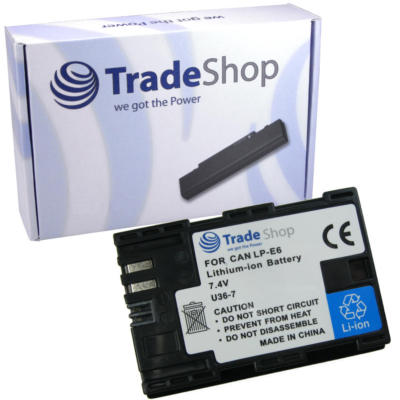 AKKU 2000mAh für Canon EOS EOS 60D 60-D 7D 7-D 5D 5-D MARK 2 II LP-E6 Info Chip