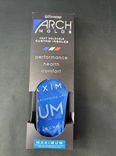 PowerStep Unisex Heat Moldable Insoles Arch Support Orthotic Blue (women5.5-6).