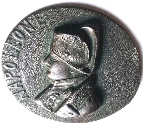 RIESIGE SCHWERE NAPOLEON BRONZEMEDAILLE mit AUFHÄNGER! LEBENSECHTE HOCHRELIEFBÜSTE! WUNDERSCHÖN - Bild 2 von 5