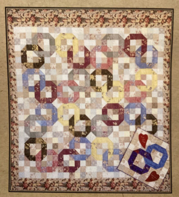 PATTERN Primitive LARGE  Wedding Rings  Block Quilt & Mini NEW Seams & Dreams