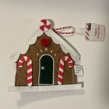 5  Gingerbread House Fabric Ornament. New