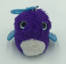 SPIN MASTER HATCHIMALS PLUSH CLIP-ON 3.5" PURPLE DRAGON Blue Glitter Eyes I