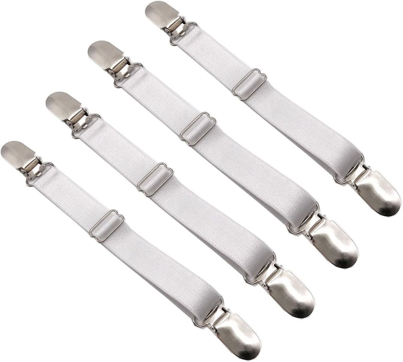 4er Set Schwarze Strumpfgürtel-Clips - Elastische Strumpfhalter & Hemdsockenhalter Für Damen