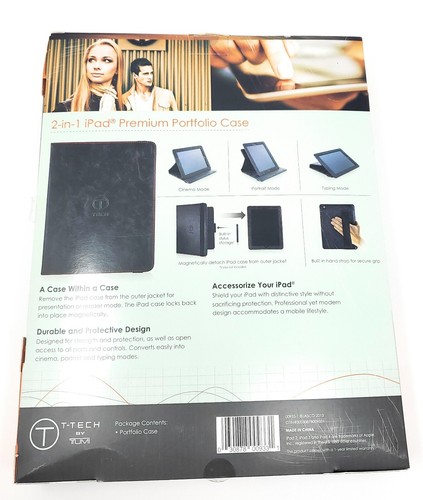 TUMI T-Tech 2 in 1 iPad Portfolio Case for iPad 2,3,&4, Black - Picture 5 of 5