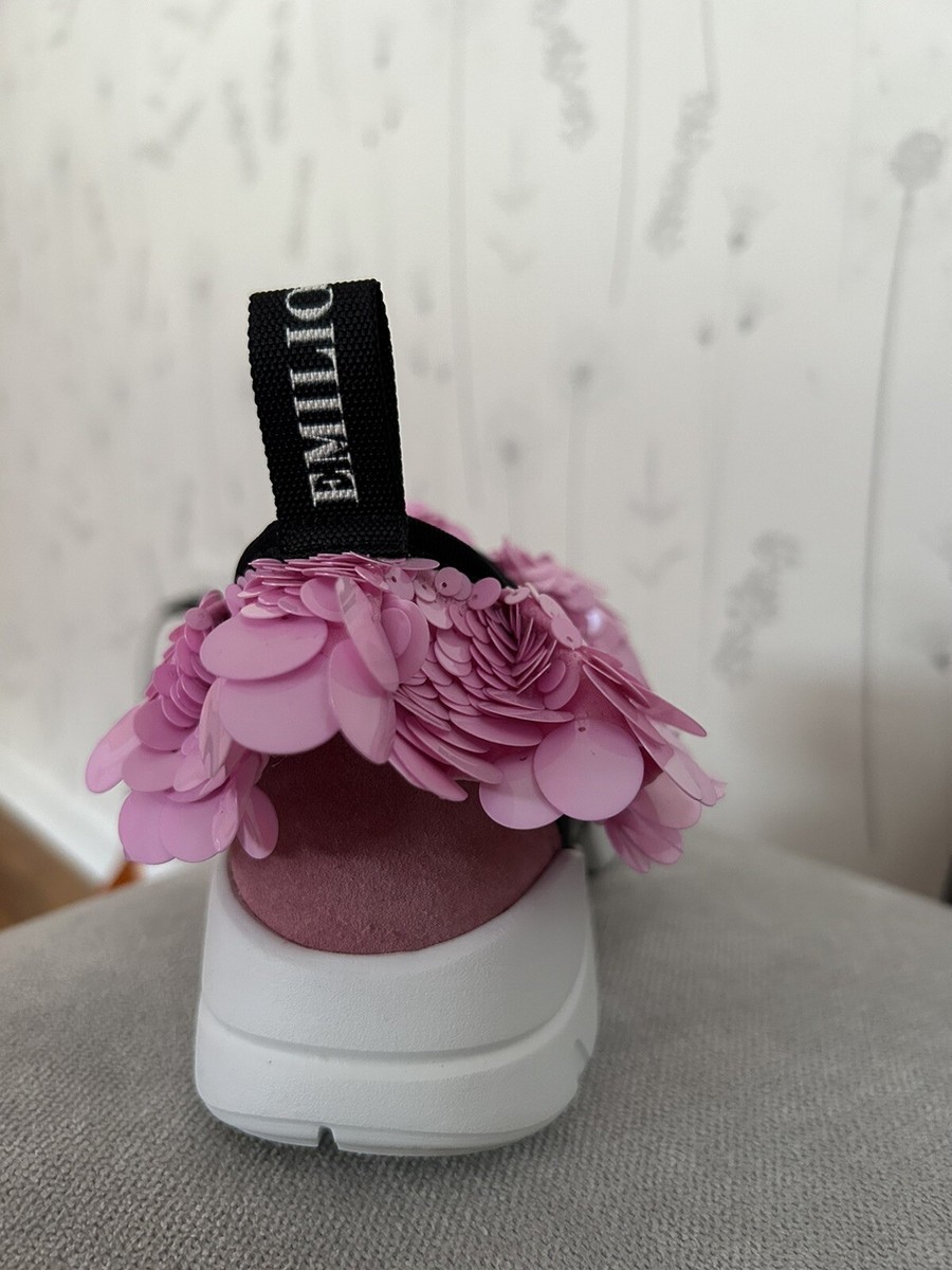 【Emilio Pucci】ピンク スニーカー ※送関込 Emilio Pucci Vintage Womens Sneakers Size 38 Pink | Depop