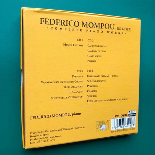Frederic Mompou COMPLETE PIANO WORKS Neo-Classical 4x CD Boxset Musica Callada - Picture 2 of 24