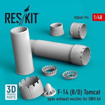 F-14 (B,D) TOMCAT OPEN EXHAUST NOZZLES FOR GWH KIT Scale 1:48 ResKit RSU48-0194