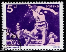 Tip Topical Poland PL 2568 Used- Sports  / Olympics / Hurdling
