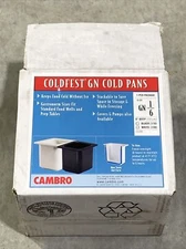 Cambro 66CF148 Cold Food Pan ColdFest 1/6 x 6”Size, White New