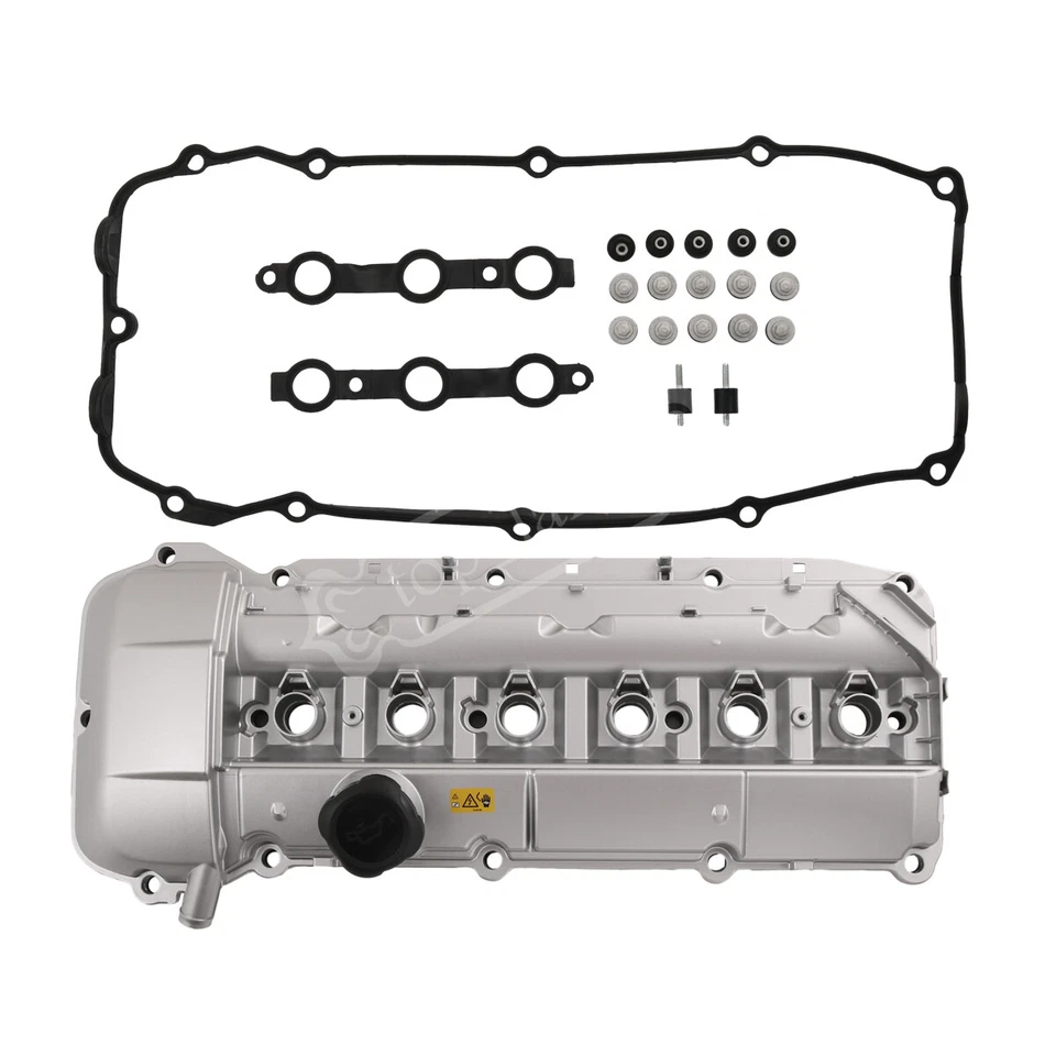 Cubierta de válvula de motor con junta de aluminio para BMW 325Ci 325i 330i 525i M54 E46 X3 X5 Foto 2 de 4