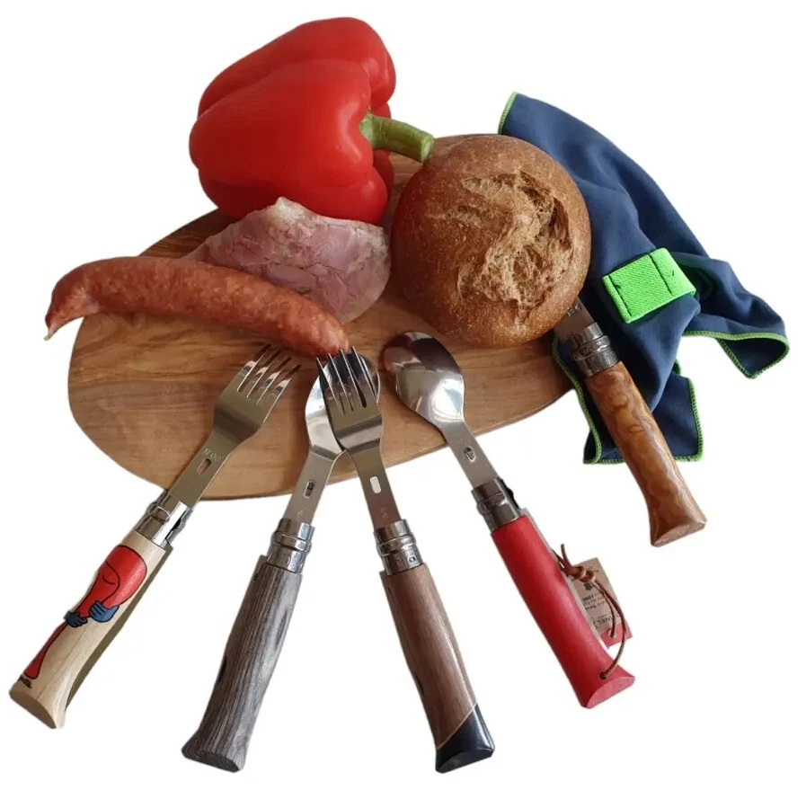 OPINEL PICNIC 4-teilig Picknick Campen Wandern Outdoor Set Messer Gabel Löffel - Bild 2 von 4