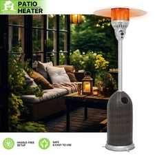 41000 BTU Movable Outdoor Freestanding Propane Patio Heater Commercial w/Wheels