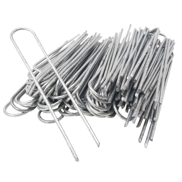 100 StüCk Erdanker Stahl Verzinkte Bodenanker 20Cm Lang Unkrautvlies Gartenvlies-image